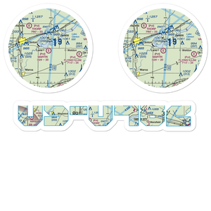 Sugar Hollow RLA Airport (IL27) VFR Sectional Sticker Pack