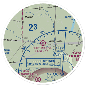 Postoak Airport (76TA) VFR Sectional Sticker (20 mile)