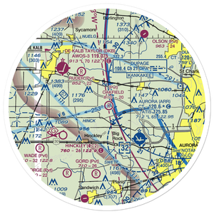 Oakfield RLA Airport (IL85) VFR Sectional Sticker (30 mile)