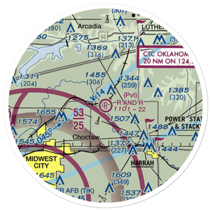 R and R Airport (9OK9) VFR Sectional Sticker (20 mile)