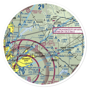 R and R Airport (9OK9) VFR Sectional Sticker (30 mile)