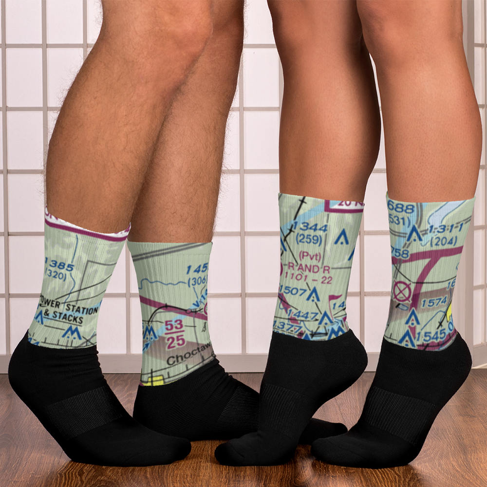 R and R Airport (9OK9) VFR Sectional Socks 