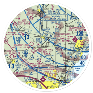 Rado's Crossing Airport (MI12) VFR Sectional Sticker (30 mile)