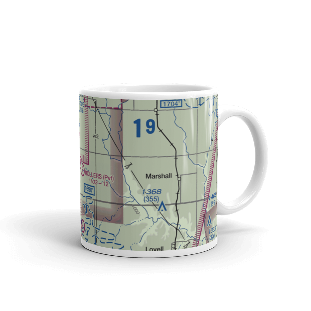 1904 Private Runway Airport (4OK0) VFR Sectional  Mug 