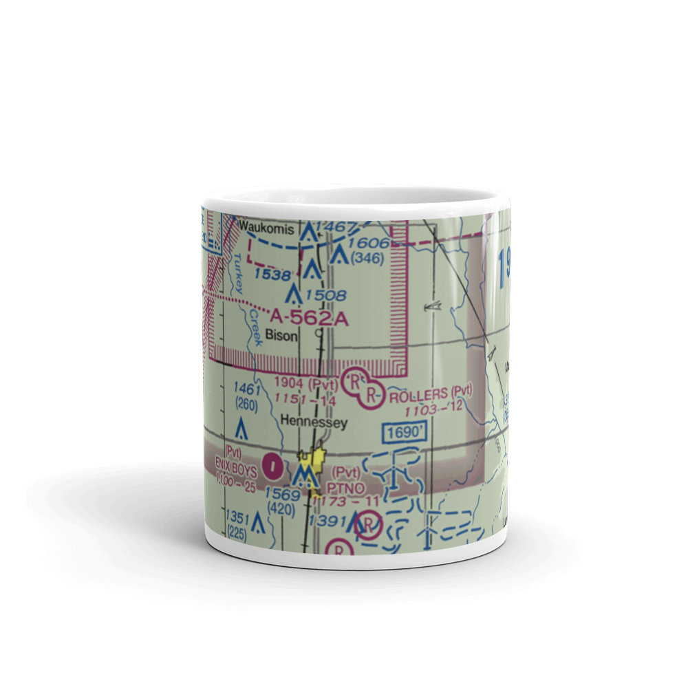 1904 Private Runway Airport (4OK0) VFR Sectional  Mug 