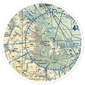 Mercey Hot Springs Airport (CN22) VFR Sectional Sticker (30 mile)