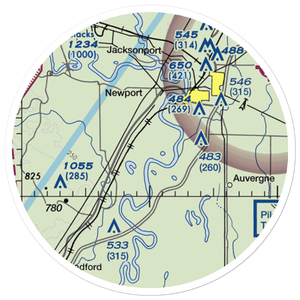 Falwell Base (US-0460) VFR Sectional Sticker (20 mile)