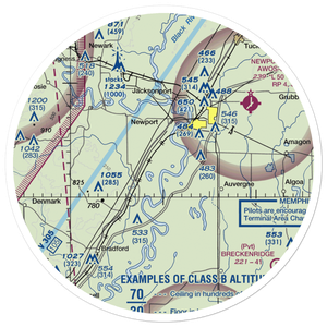 Falwell Base (US-0460) VFR Sectional Sticker (30 mile)