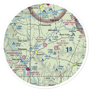 Buck Knob Airport (WI74) VFR Sectional Sticker (30 mile)