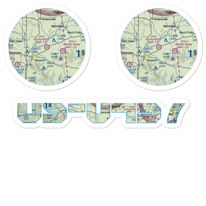 Buck Knob Airport (WI74) VFR Sectional Sticker Pack