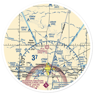 Kadrmas Airport (ND10) VFR Sectional Sticker (30 mile)