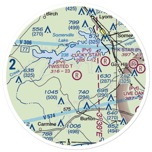 Twisted T Field (TA42) VFR Sectional Sticker (20 mile)
