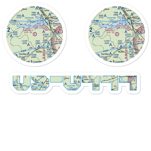 Twisted T Field (TA42) VFR Sectional Sticker Pack