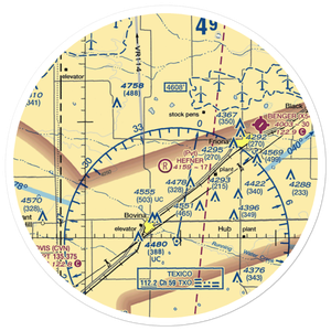 Hefner Farms Airport (7TS9) VFR Sectional Sticker (30 mile)