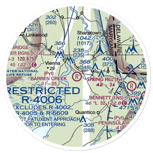 Barren Creek Field Airport (MD80) VFR Sectional Sticker (20 mile)