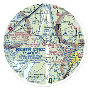 Barren Creek Field Airport (MD80) VFR Sectional Sticker (30 mile)