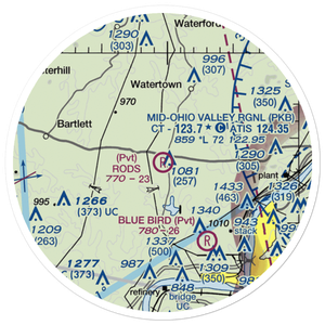 Rod's Sod Airport (OH55) VFR Sectional Sticker (20 mile)