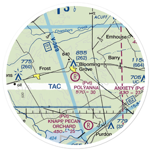 Polyanna Ranch Airport (4TE1) VFR Sectional Sticker (20 mile)