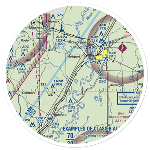Falwell Railroad Field (FALRR) VFR Sectional Sticker (30 mile)