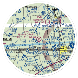 Plane Crazy Airport (25LA) VFR Sectional Sticker (20 mile)