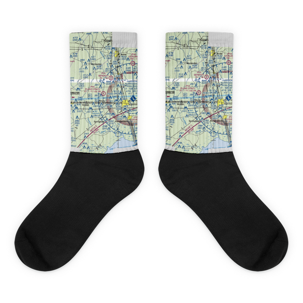 Plane Crazy Airport (25LA) VFR Sectional Socks 