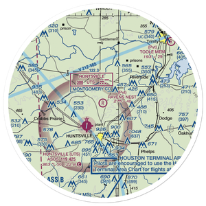 Private strip nr Huntsville (US-0285) VFR Sectional Sticker (30 mile)