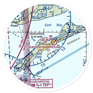 Tiki Island (US-0265) VFR Sectional Sticker (20 mile)