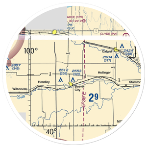 Hewetts Airport (US-0262) VFR Sectional Sticker (30 mile)