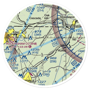 BHH Aviation Airport (38NC) VFR Sectional Sticker (20 mile)