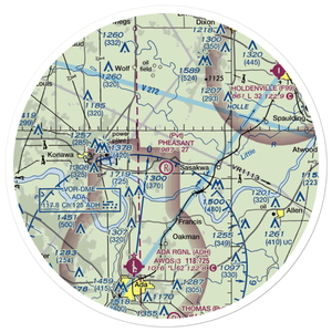 Rocky Point Airport (90OK) VFR Sectional Sticker (30 mile)