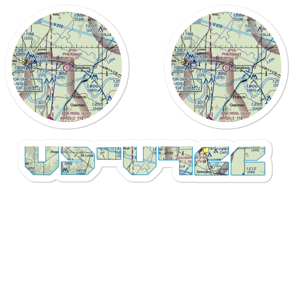 Rocky Point Airport (90OK) VFR Sectional Sticker Pack 