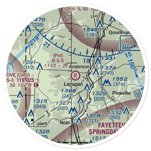 B and S Farms Airfield (MO13) VFR Sectional Sticker (20 mile)
