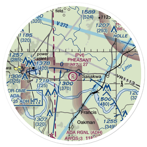 Pheasant Wings Airport (26OK) VFR Sectional Sticker (20 mile)