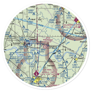 Pheasant Wings Airport (26OK) VFR Sectional Sticker (30 mile)