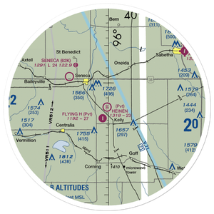Heinen Airport (63KS) VFR Sectional Sticker (30 mile)