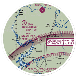 Indianhead Ranch Airport (1TS9) VFR Sectional Sticker (20 mile)