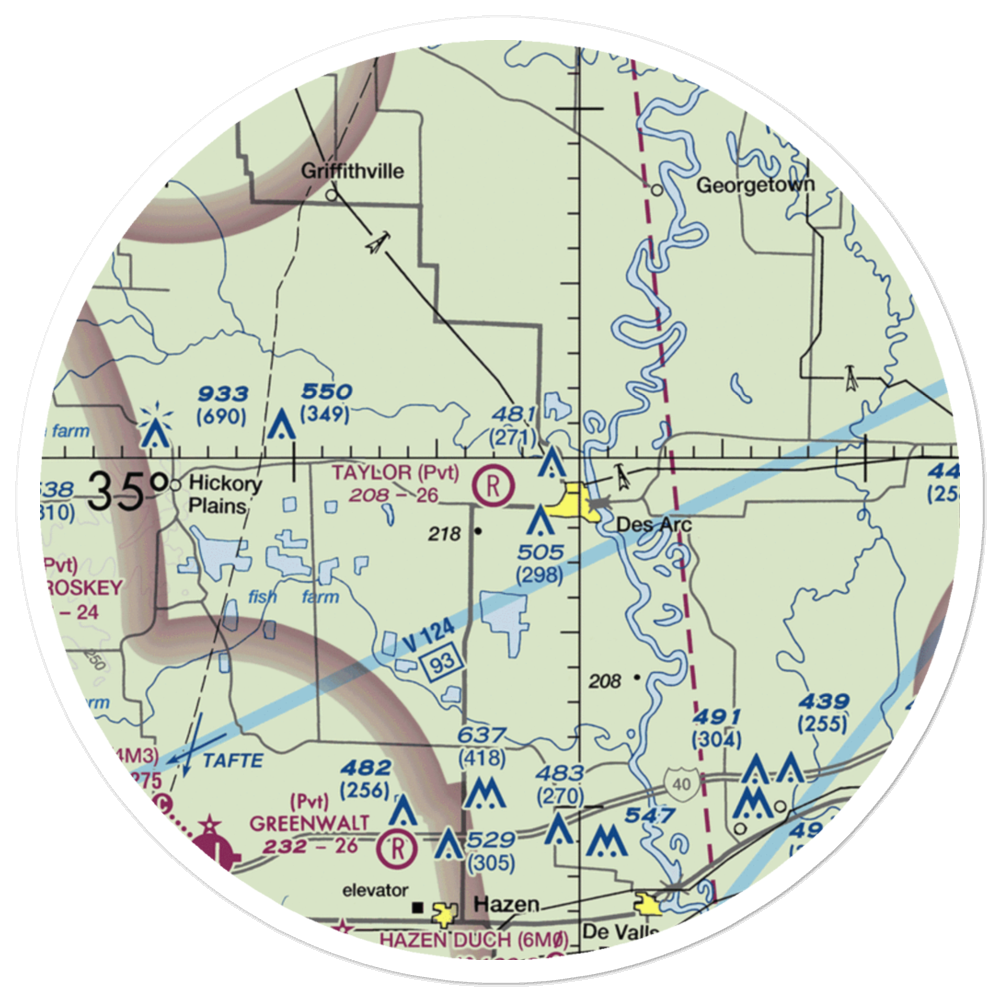 Bells Field (BELLS) VFR Sectional Sticker (30 mile) 