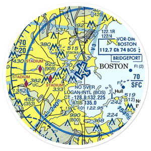 Cape Air Seaplanes on Boston Harbor Seaplane Base (MA87) VFR Sectional Sticker (20 mile)