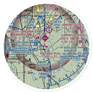 Mathieu Landing Seaplane Base (MN29) VFR Sectional Sticker (20 mile)