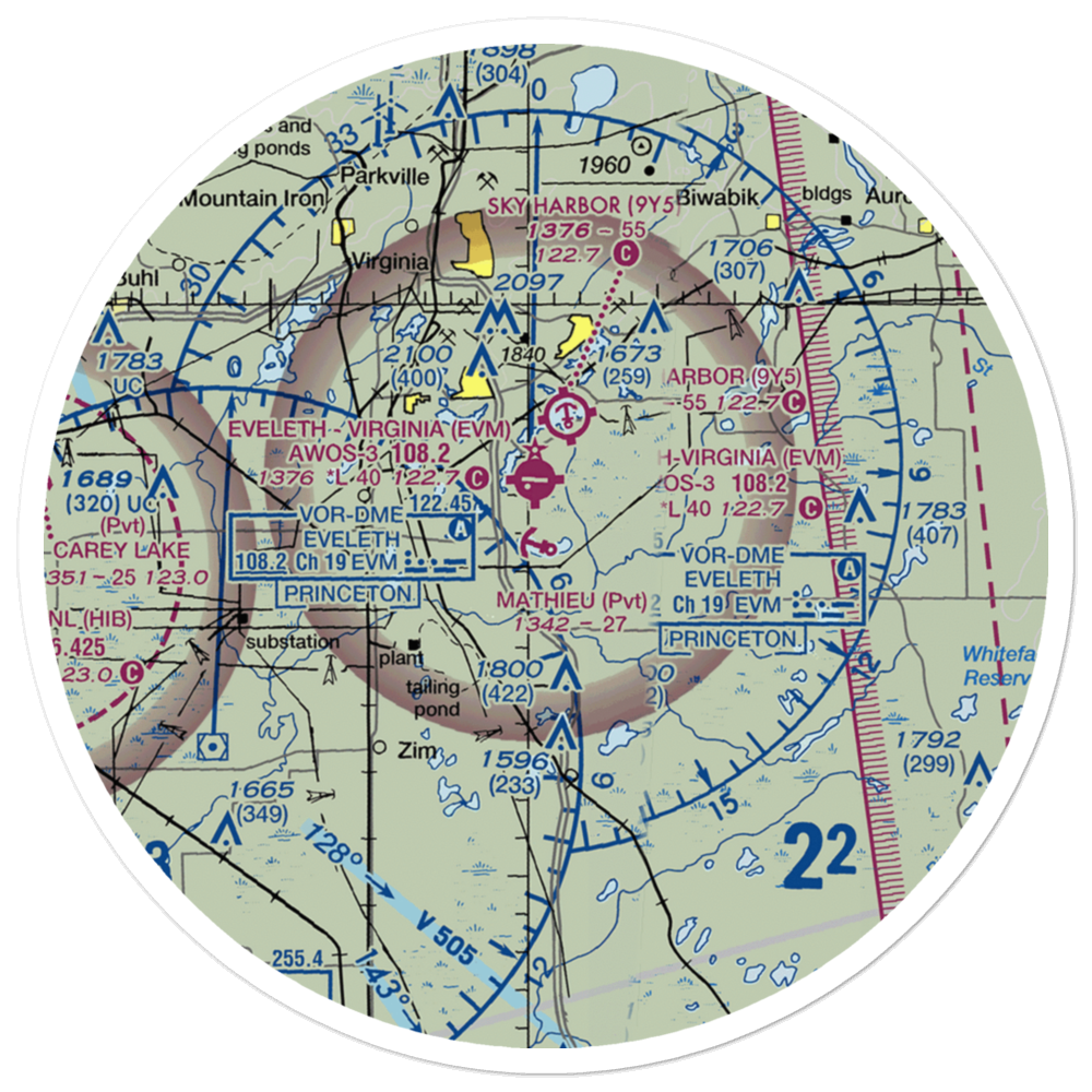 Mathieu Landing Seaplane Base (MN29) VFR Sectional Sticker (30 mile) 