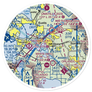 Lakeside Seaplane Base (22FL) VFR Sectional Sticker (20 mile)