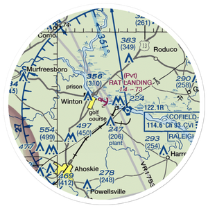 Rat Landing Seaplane Base (NC18) VFR Sectional Sticker (20 mile)