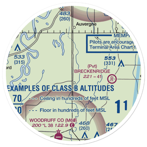 Tupelo Field (TUPELO) VFR Sectional Sticker (20 mile)