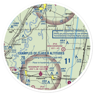 Tupelo Field (TUPELO) VFR Sectional Sticker (30 mile)