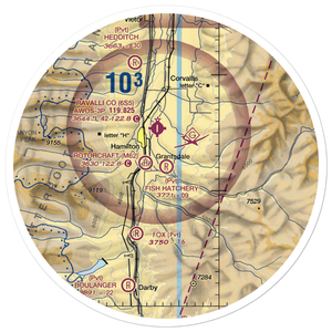 Fish Hatchery Farm Airport (MT11) VFR Sectional Sticker (30 mile)