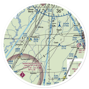 Cash field (CASH) VFR Sectional Sticker (30 mile)