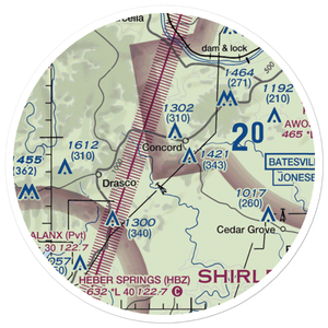 Tuckers Field (TUCK) VFR Sectional Sticker (20 mile)