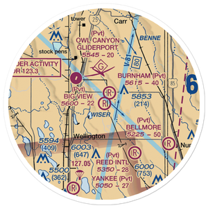 Big View Airport (CO67) VFR Sectional Sticker (20 mile)