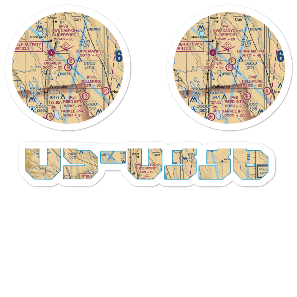 Big View Airport (CO67) VFR Sectional Sticker Pack 