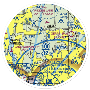 Lake Keystone Seaplane Base (57FL) VFR Sectional Sticker (20 mile)